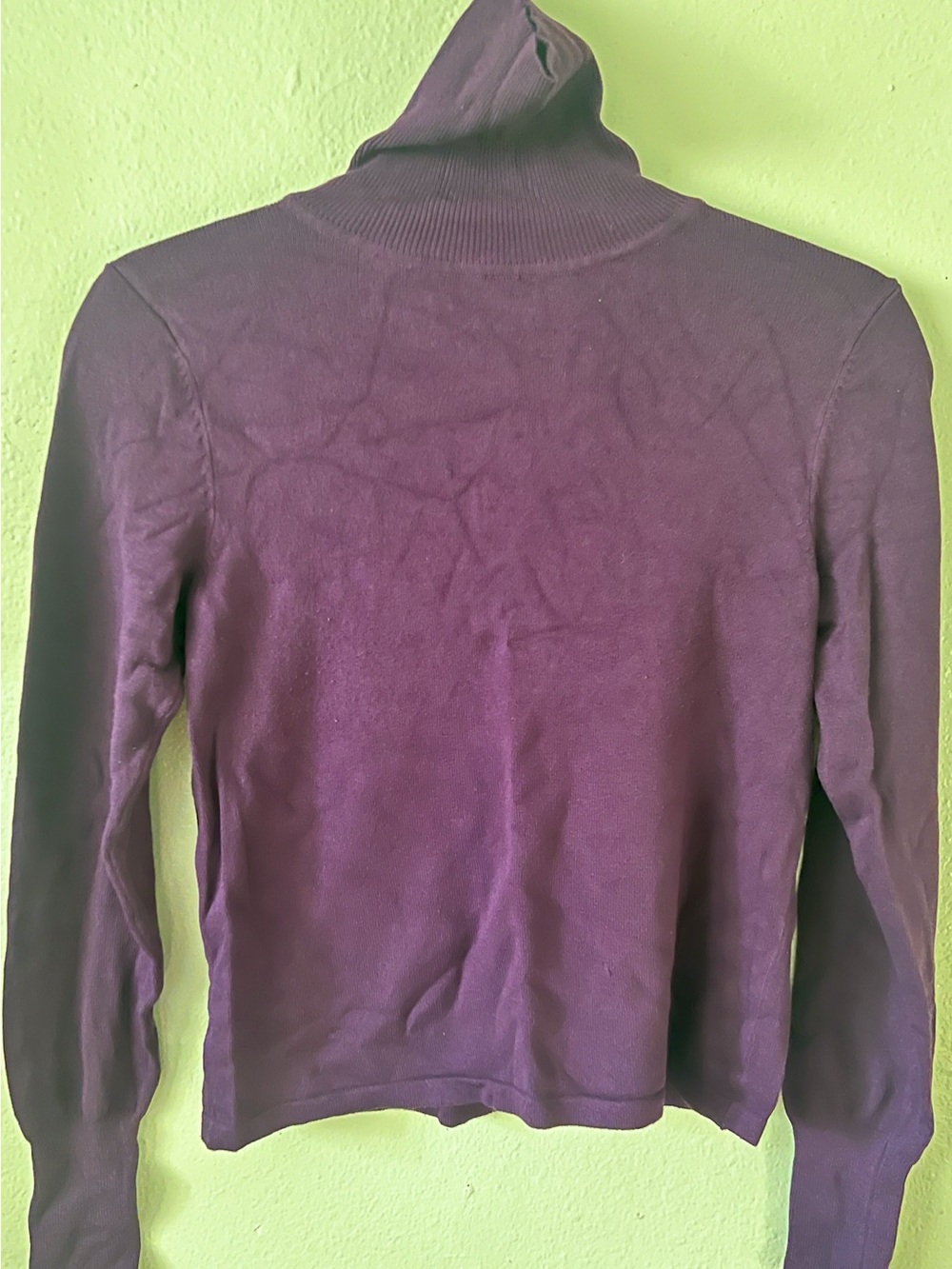 Classic Women's Long-Sleeve Turtleneck Sweater - Plum